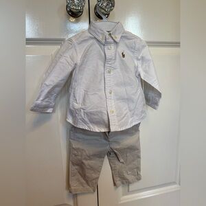 2 Ralph Lauren Iconic Oxford Shirts, 1 Polo Prepster Stretch Chino Pant